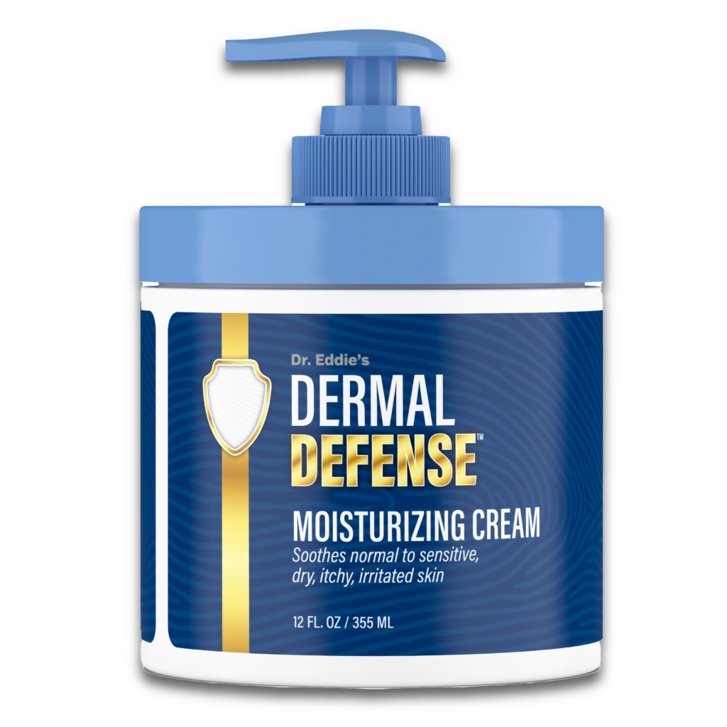 Dr. Eddie’s Dermal Defense Moisturizing Cream – Eczema Relief Cream for Dry, Itchy, Sensitive Skin – 12 fl oz Jar
