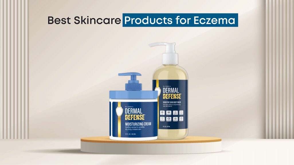 Dermatologist-recommended eczema moisturizer cream and body wash for body and face by Dermal Defense.