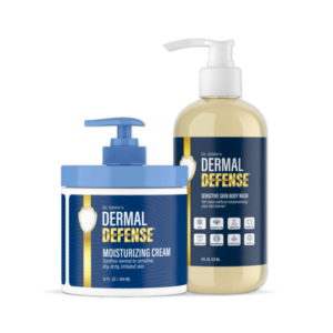 Dermal Defense Duo: Eczema Moisturizing Cream & Sensitive Skin Body Wash - for Sensitive Skin Care, Ultra Moisturizing Eczema Cream and Unscented Body Soap, Hydrating Eczema Bodywash